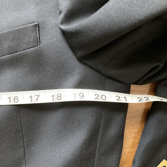 J. Crew Men’s Thompson Suit Jacket 40R Wool Black Blazer Formal Wedding Prom - Picture 5 of 8